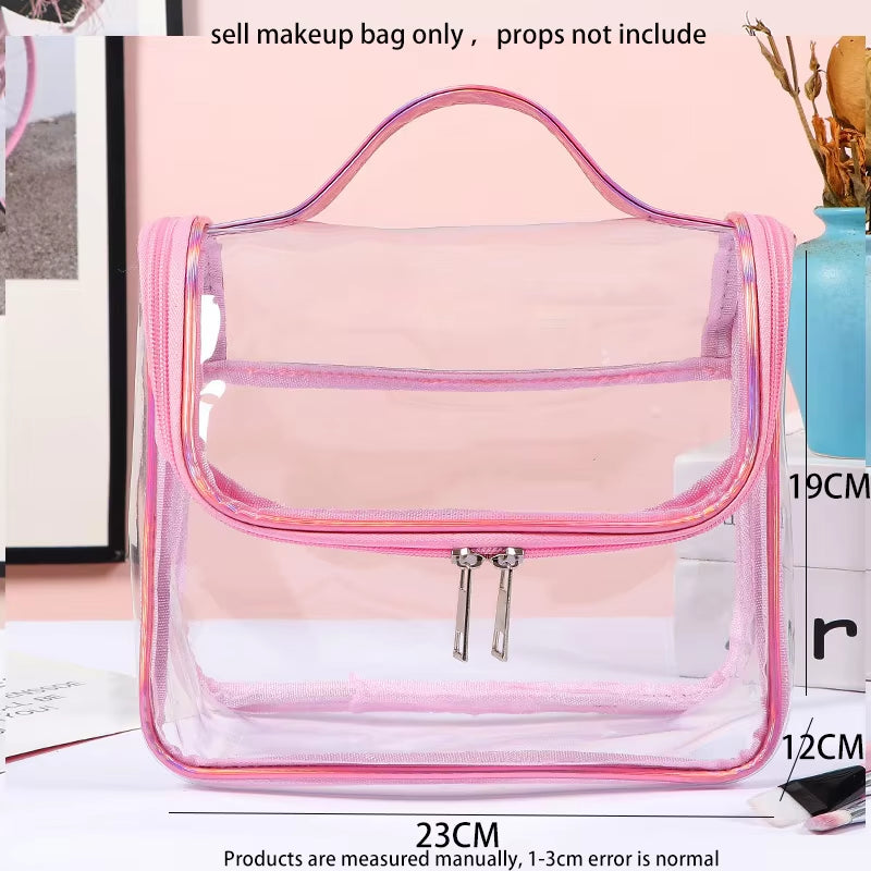 3Size Transparent Toiletry Bags Large Capacity Stroller Bag Travel Organizer Storage Pouch Makeup Cosmetics Bag Multifunction