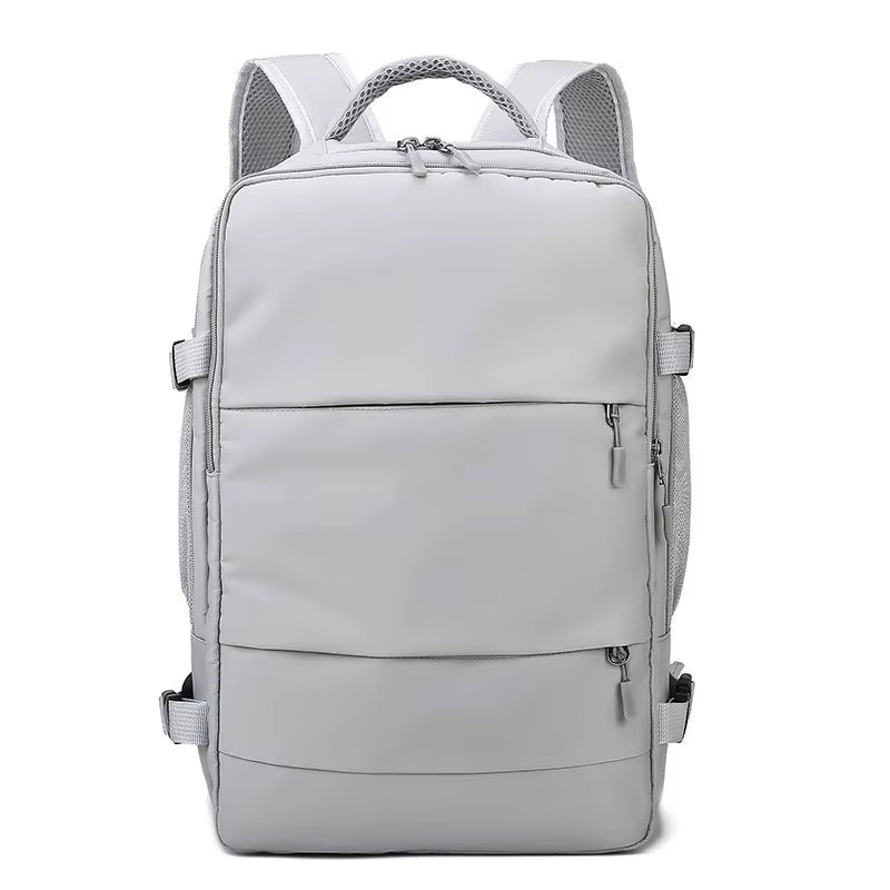 Waterproof Backpack Large Capacity Multifunction Travel Backpack with Shoe Storage Multilayer Color Grey