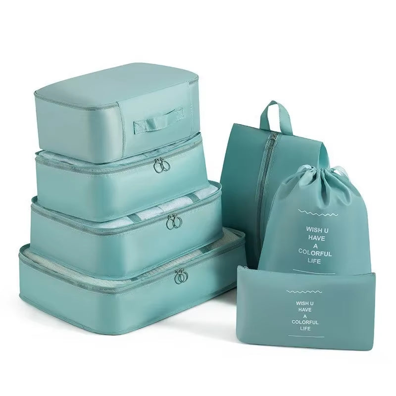 Seven-Piece Travel Storage Bag Travel Thickened Suitcase Clothing Classification Storage Bag 7-Piece Set