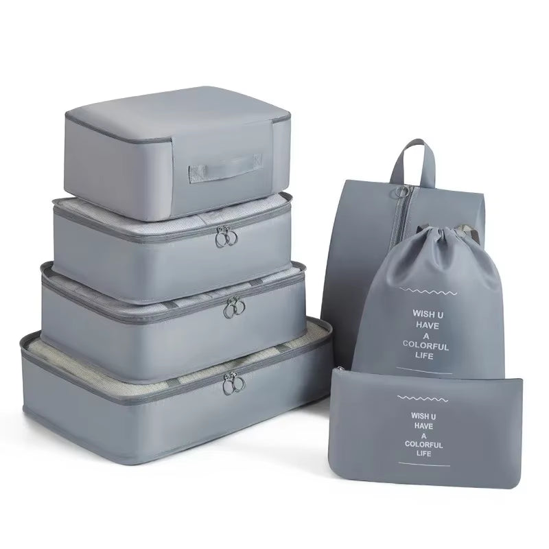 Seven-Piece Travel Storage Bag Travel Thickened Suitcase Clothing Classification Storage Bag 7-Piece Set