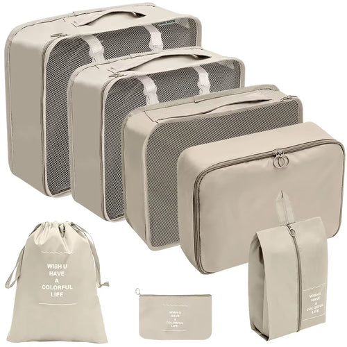 Seven-Piece Travel Storage Bag Travel Thickened Suitcase Clothing Classification Storage Bag 7-Piece Set