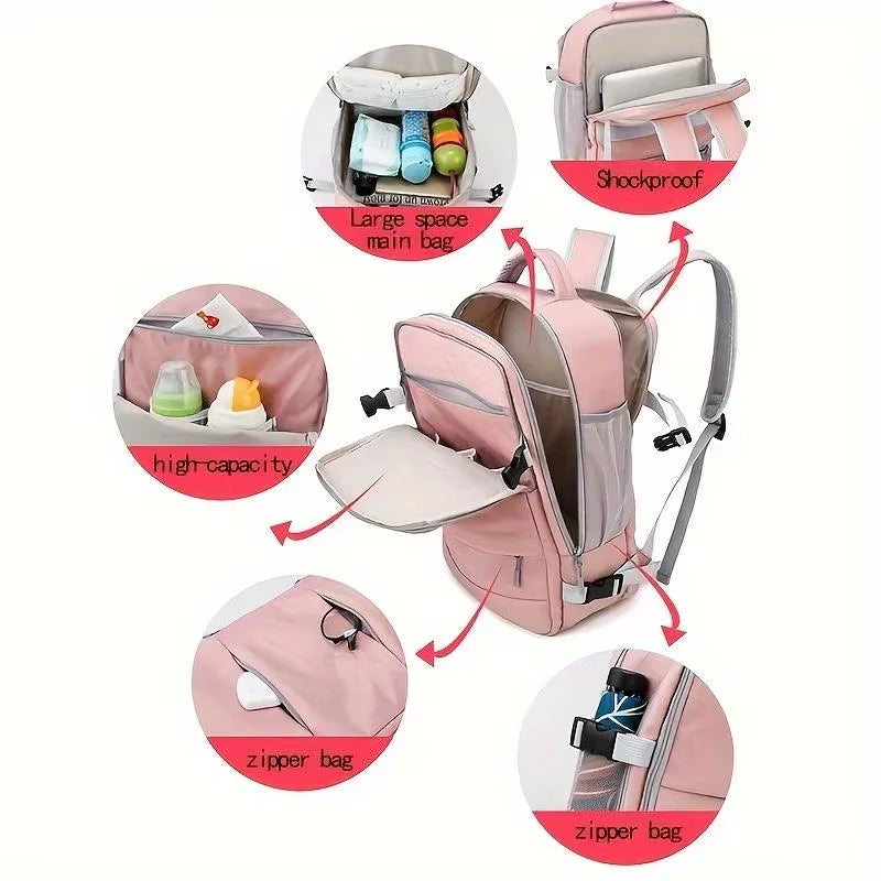 Waterproof Backpack Large Capacity Multifunction Travel Backpack with Shoe Storage Multilayer