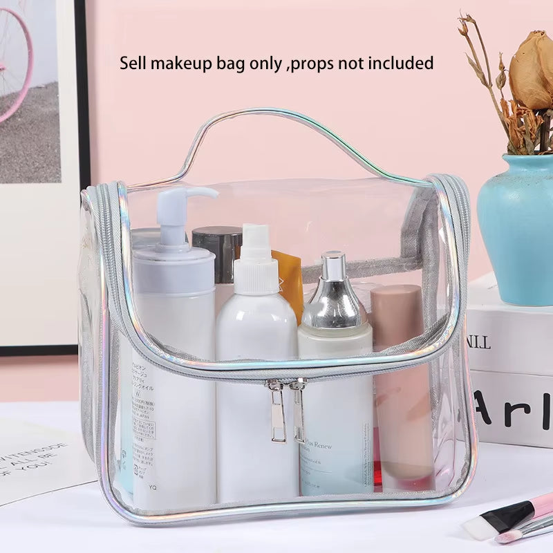 3Size Transparent Toiletry Bags Large Capacity Stroller Bag Travel Organizer Storage Pouch Makeup Cosmetics Bag Multifunction