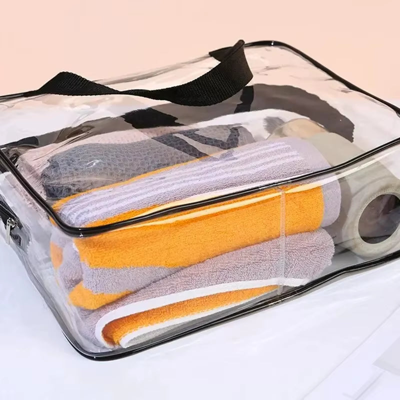 3Size Transparent Toiletry Bags Large Capacity Stroller Bag Travel Organizer Storage Pouch Makeup Cosmetics Bag Multifunction
